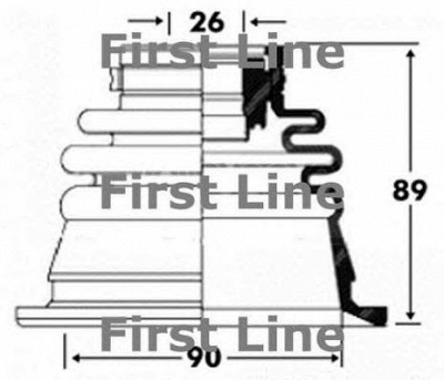 FIRST LINE fcb2848 -  Пыльник, приводной вал